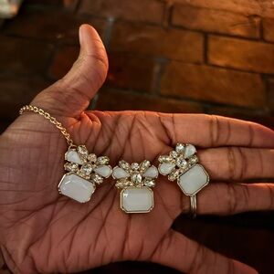 Banana Republic Gold and Cream Necklace Set